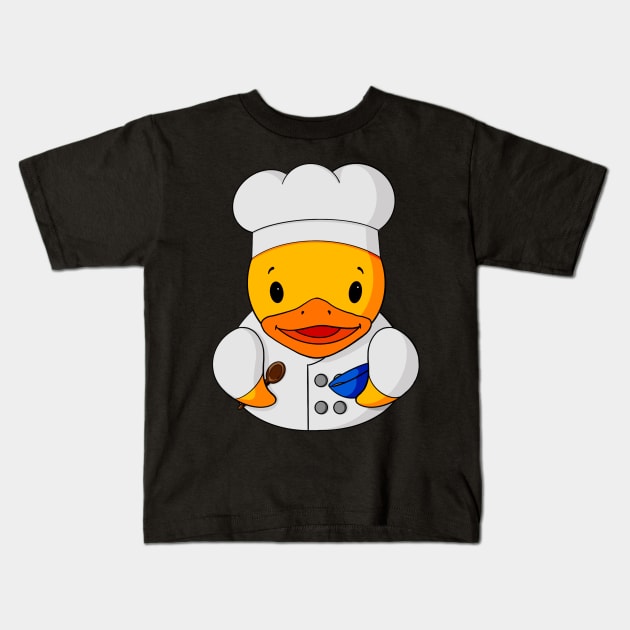 Chef Rubber Duck Kids T-Shirt by Alisha Ober Designs